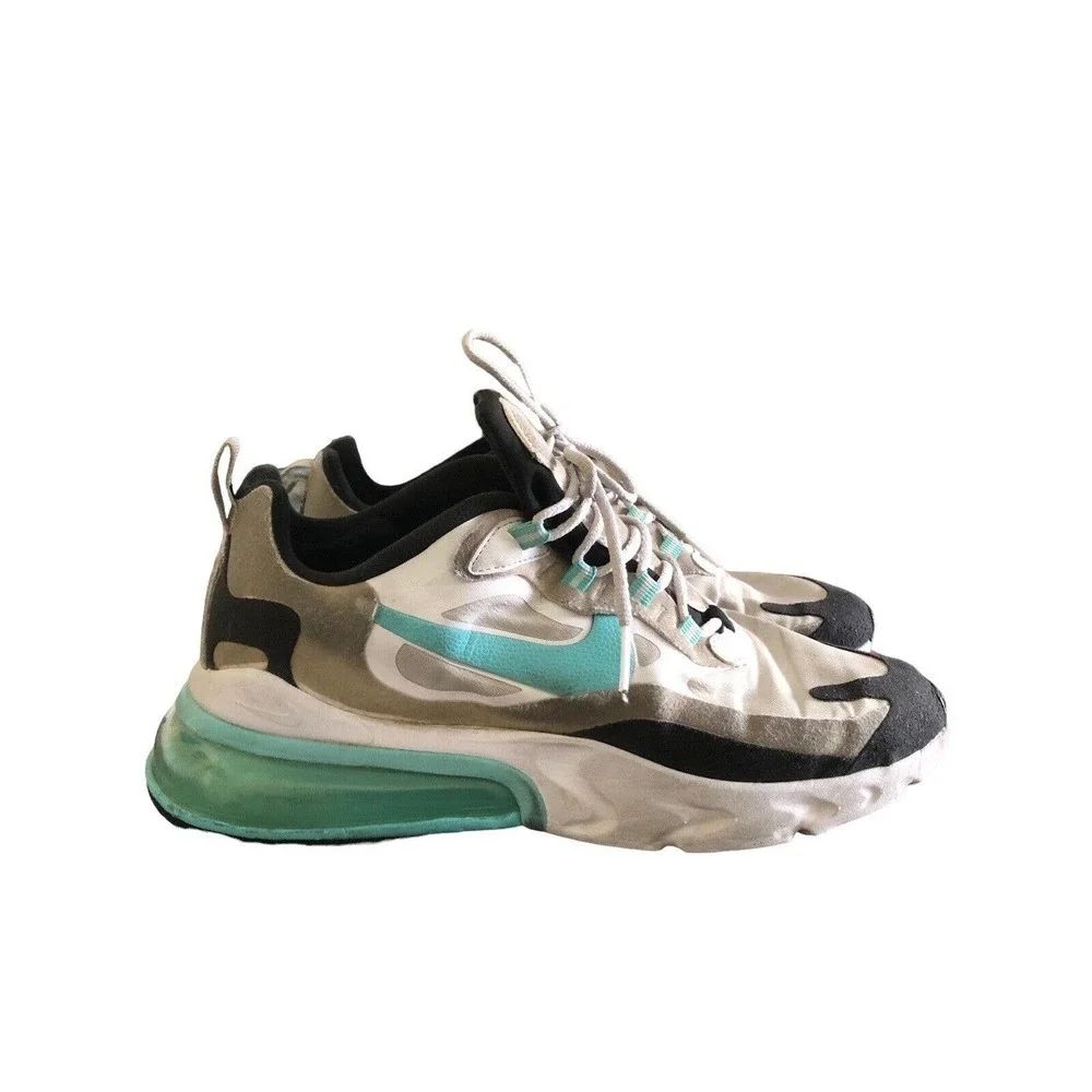 Nike Air Max 270 React Women’s Shoes White Aurora Green Black CJ0619 001 Sz 8